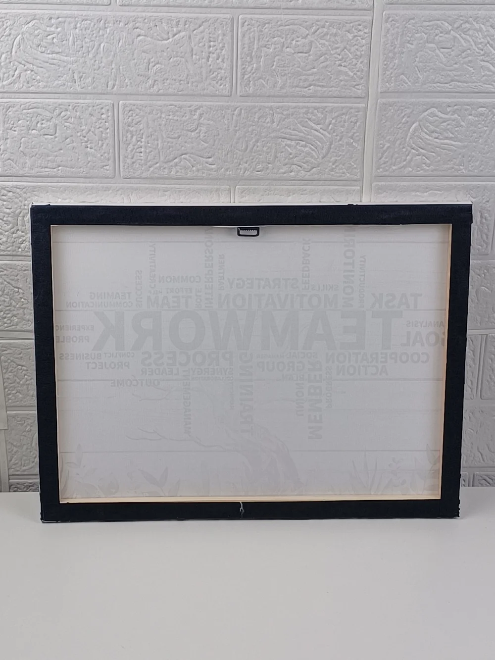 Teamwork Motivational Wall Art - White, Blue Accent